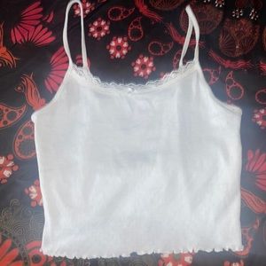 White lace American eagle tank top